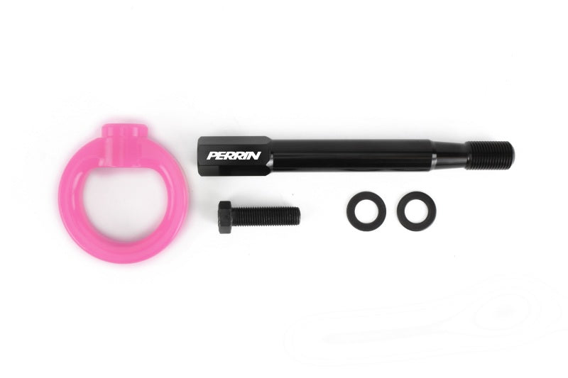 PERRIN 08-14 Subaru WRX/STI (Sedan) / 20-25 Outback All Models Tow Hook Kit (Rear) - Hyper Pink