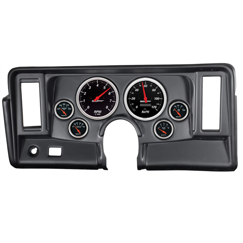 Autometer Designer Black 69-76 Nova Dash Kit 6-teilig Drehzahlmesser / MPH / Kraftstoff / Öl / WTMP / Volt
