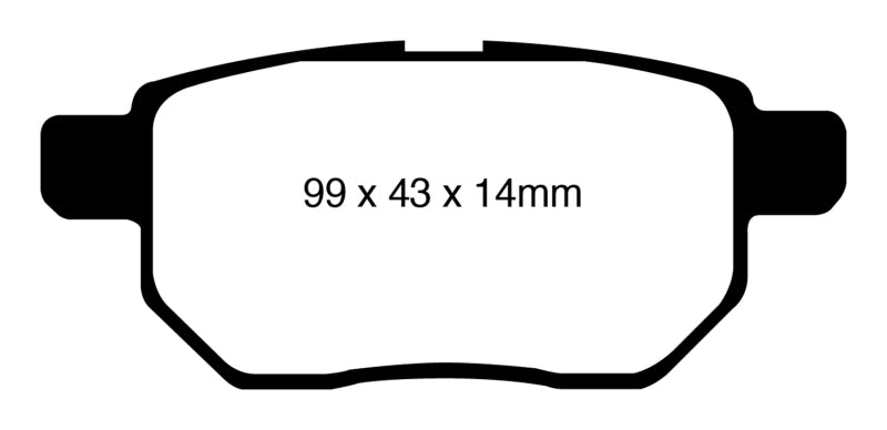 EBC 09-10 Pontiac Vibe 1.8 Redstuff Bremsbeläge hinten