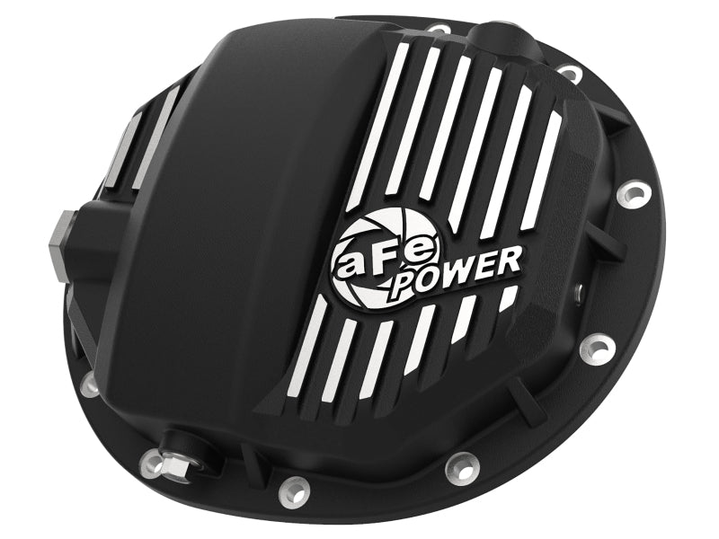 aFe Power Pro Series AAM 9.5/9.76 Hintere Differentialabdeckung, schwarz, mit Mach-Finnen, 14–19 GM Silverado/Sierra 1500