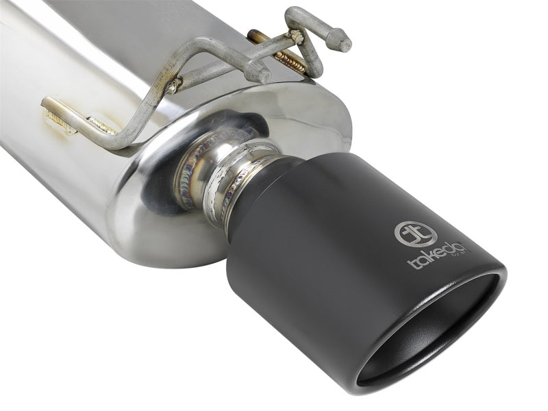 aFe Takeda Auspuff 304SS Dual Cat-Back mit schwarzen Spitzen 13-17 Honda Accord LX/EX/EX-L Limousine L4 2,4 l