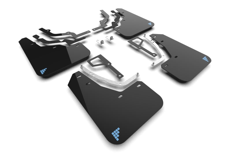 Rally Armor 2025 Hyundai Ioniq 5 N Schwarz UR Schmutzfänger Hellblau Batterie Logo