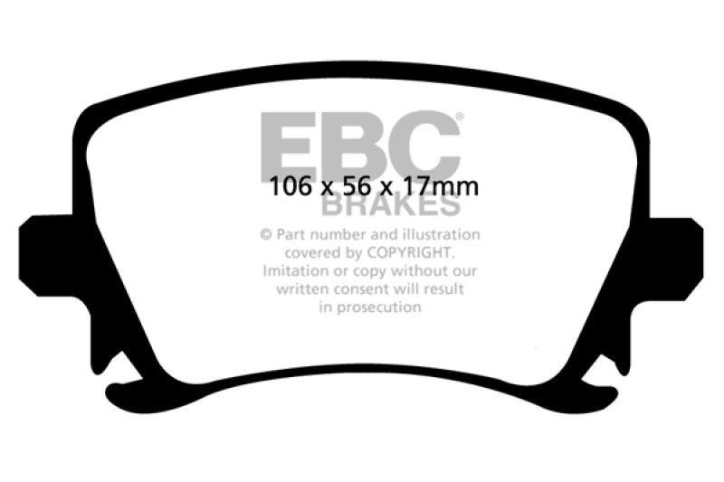 EBC 06-13 Audi A3 2.0 Turbo (Girling-Bremssattel hinten) Yellowstuff-Bremsbeläge hinten