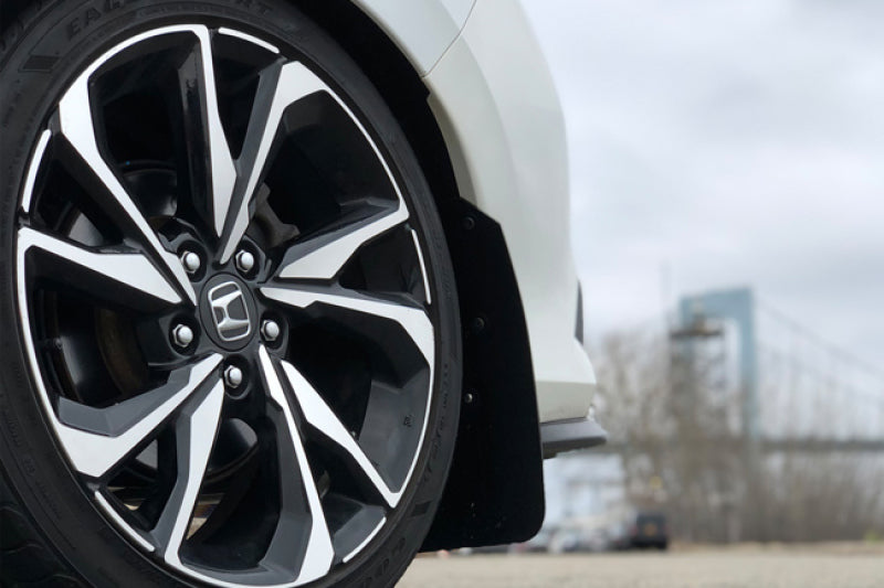 Rally Armor 16-21 Honda Civic Si Roter UR-Schmutzfänger mit weißem Logo