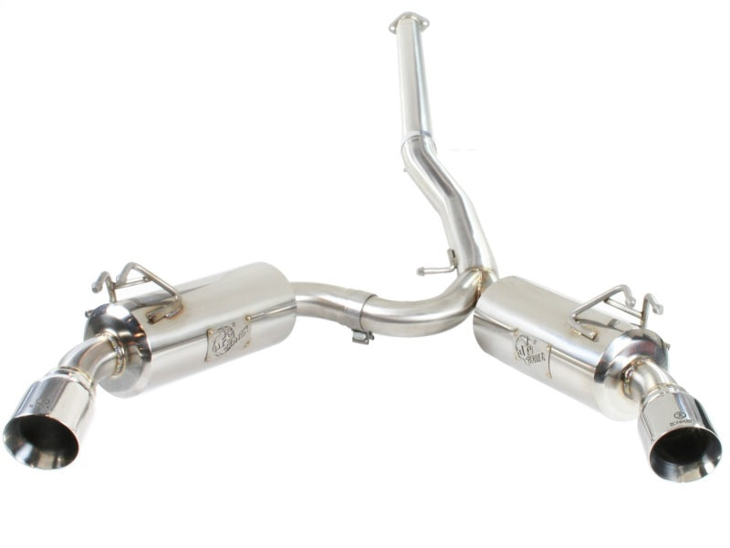 aFe Takeda Auspuff 304SS Dual Cat-Back mit polierten Spitzen 08-13 Mitsubishi Lancer Evo X L4 2.0L Turbo