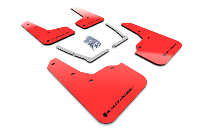 Rally Armor 16-21 Honda Civic Si Roter UR-Schmutzfänger mit schwarzem Logo