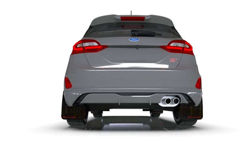 Rally Armor 18-23 Ford Fiesta ST MK8 Schwarzer UR-Schmutzfänger mit dunkelgrauem Logo