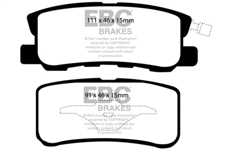 EBC 09+ Jeep Compass 2.0 (302 mm Bremsscheiben hinten) Greenstuff Bremsbeläge hinten