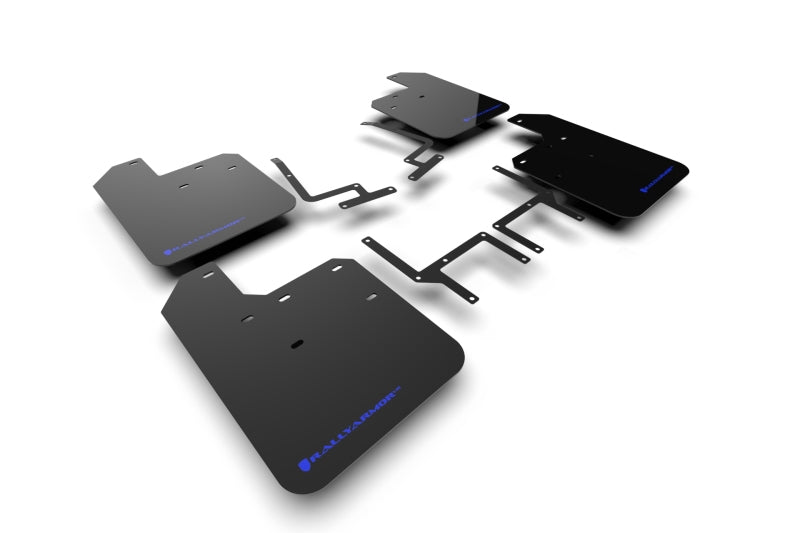 Rally Armor 18-25 Jeep JL Wrangler Schwarzer UR-Schmutzfänger mit blauem Logo