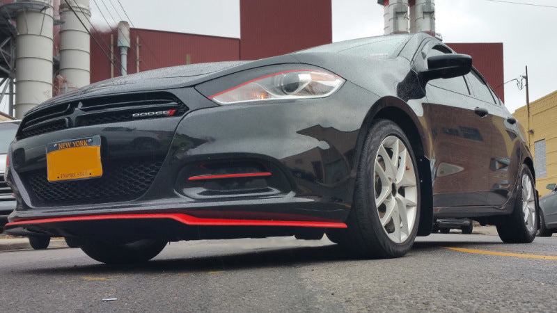 Rally Armor 13-16 Dodge Dart Schwarzer UR-Schmutzfänger mit weißem Logo