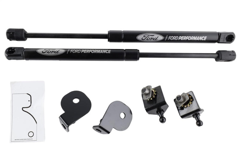 Ford Racing 15-23 Ford Mustang Motorhaubenlift-Kit mit Lasergravur des Ford-Logos (außer GT350/GT350R)