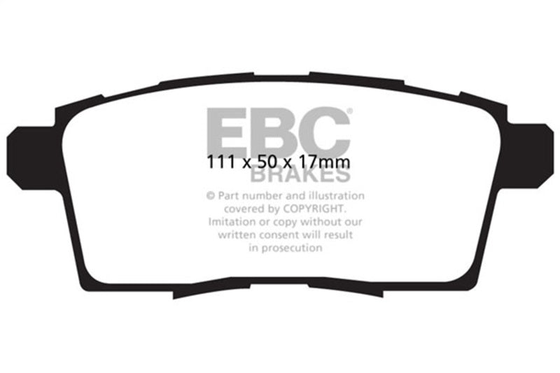 EBC 06-08 Ford Edge 3.5 2WD Redstuff Bremsbeläge hinten