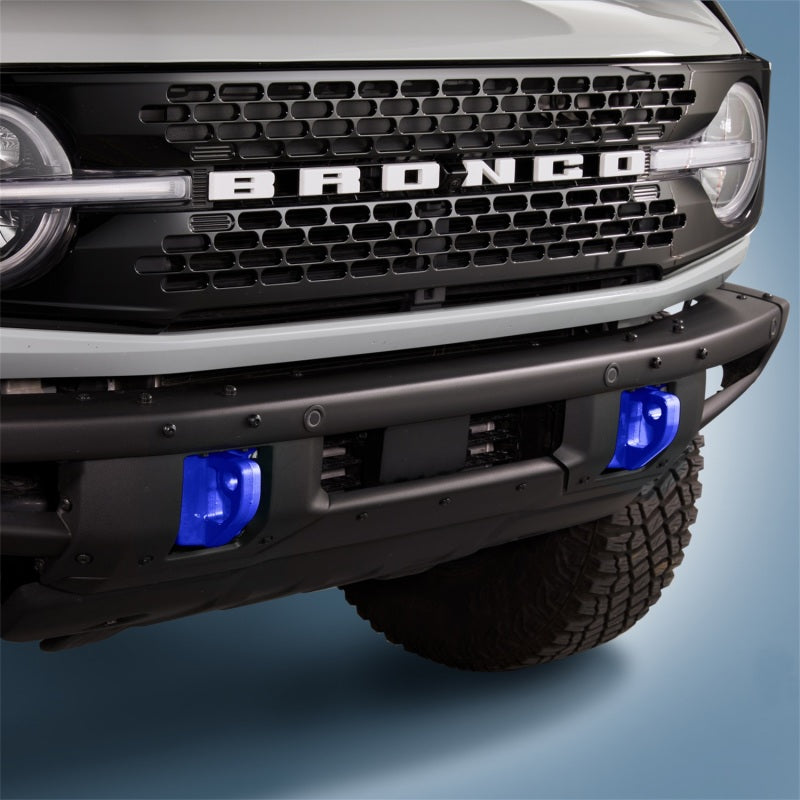 Ford Racing 2021+ Bronco Abschlepphaken für Frontstoßstange – Blau (Paar)