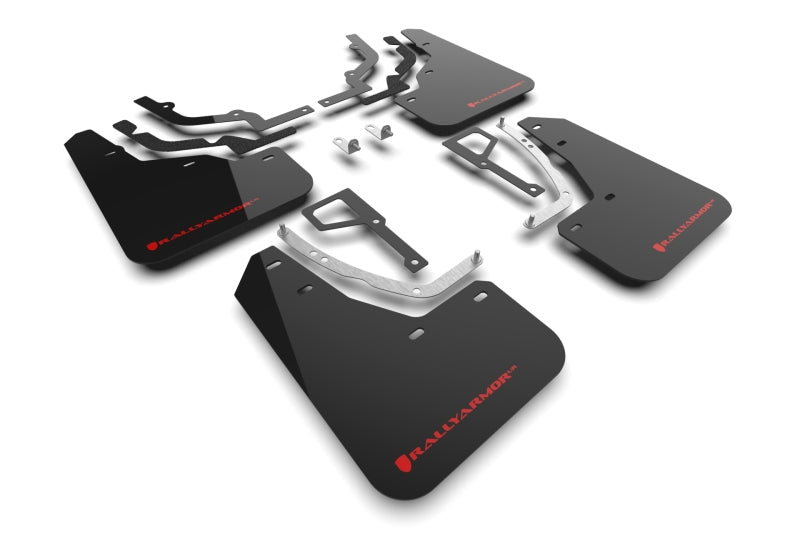 Rally Armor 2025 Hyundai Ioniq 5 N Schwarzer Schmutzfänger mit rotem Logo