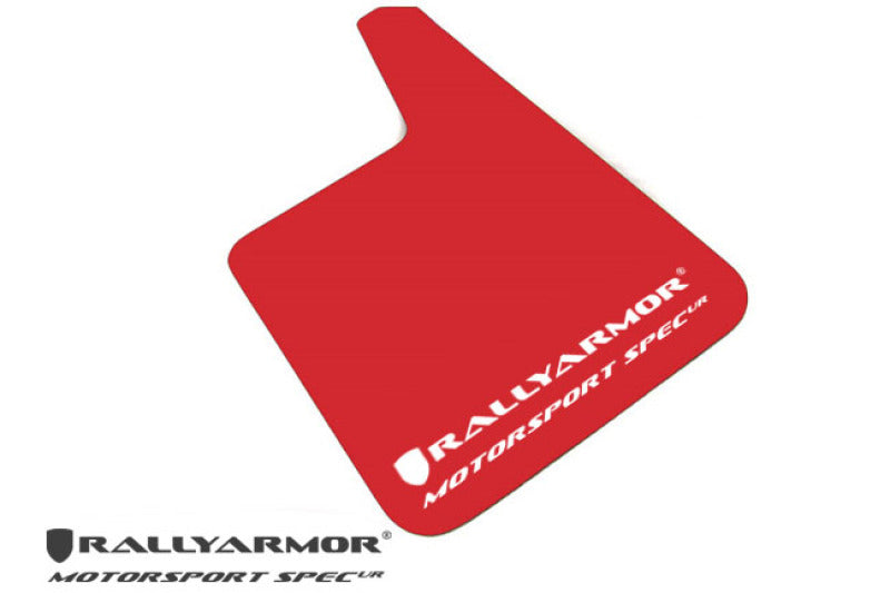 Rally Armor Universal Fit (keine Hardware) Motorsport Spec Schwarzer UR-Schmutzfänger mit weißem Logo