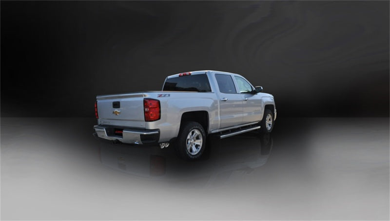 Corsa 14-19 GMC Sierra/Chevy Silv 1500 Crew Cab/Short Bed 5.3L V8 Polierter Sport Einseitiger CB Auspuff
