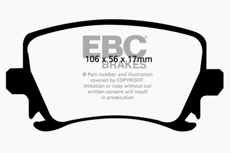 EBC 06-13 Audi A3 2.0 Turbo (Girling-Bremssattel hinten) Yellowstuff-Bremsbeläge hinten