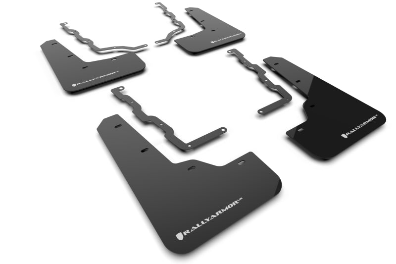 Rally Armor 20-25 Ford Puma ST Schwarzer Schmutzfänger mit weißem Logo