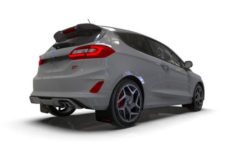 Rally Armor 18-23 Ford Fiesta ST MK8 Schwarzer UR-Schmutzfänger mit dunkelgrauem Logo