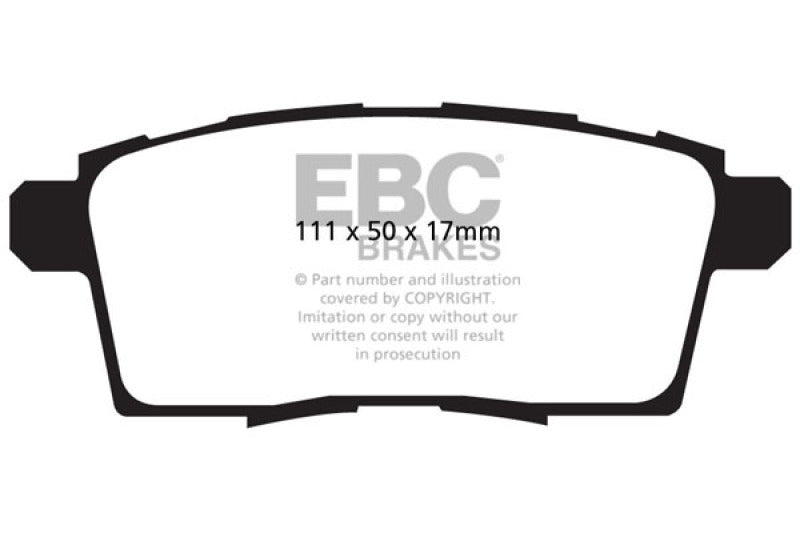 EBC 06-08 Ford Edge 3.5 2WD Redstuff Bremsbeläge hinten