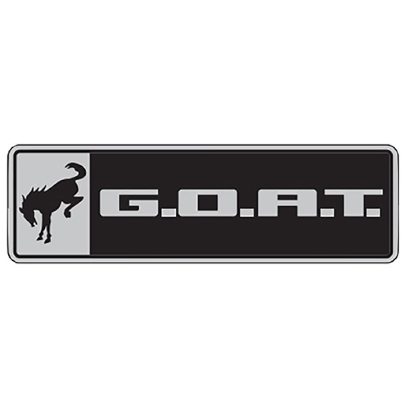 Ford Racing Bronco/Bronco Sport GOAT-Emblem – Schwarz/Chrom