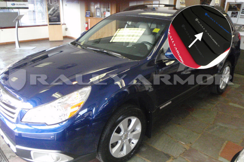 Rally Armor 10-14 Subaru Outback Schwarzer UR-Schmutzfänger mit silbernem Logo