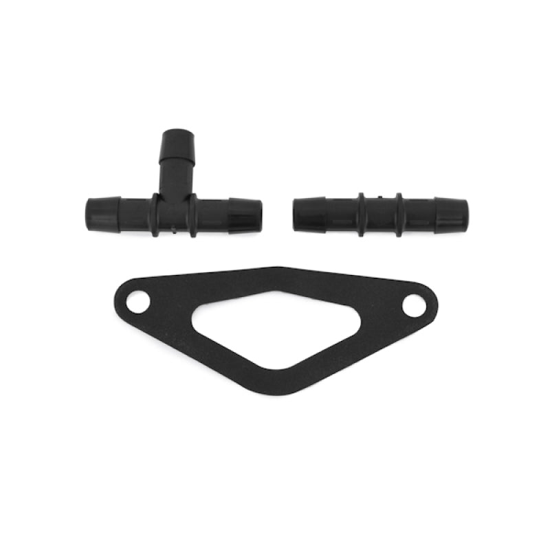 Mishimoto Subaru 02–07 WRX/04–07 STi Top-Mount-Ladeluftkühler-Kit – Silber/Schwarze Schläuche – Nicht für iRHD