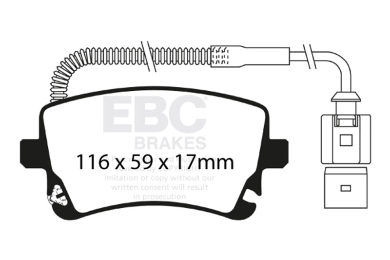 EBC 06–09 Audi RS4 4.2 (Rotoren aus Gusseisen) Bluestuff Bremsbeläge hinten