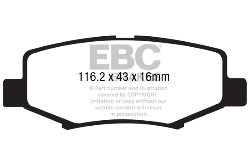 EBC 06-11 Dodge Nitro 3.7 Greenstuff Bremsbeläge hinten