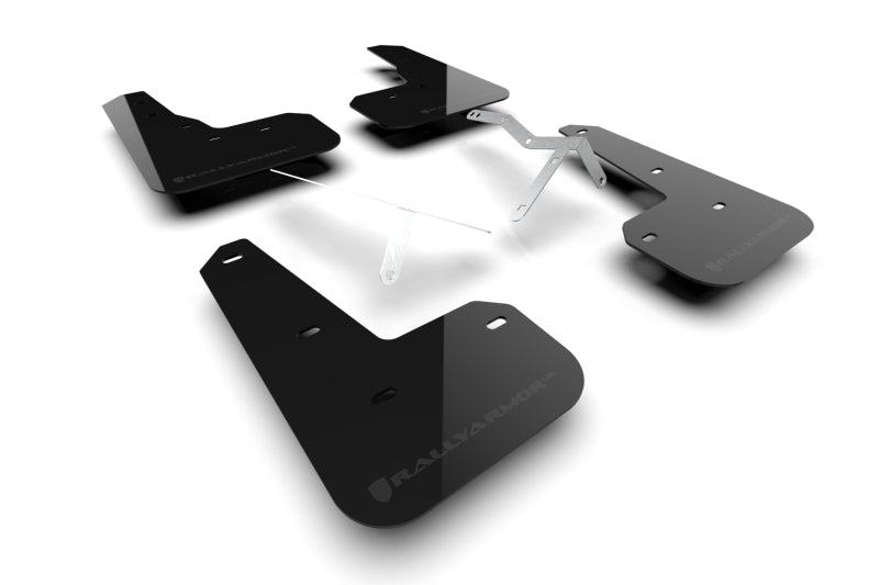 Rally Armor 23–24 Acura Integra Type S, schwarzer Schmutzfänger mit dunkelgrauem Logo