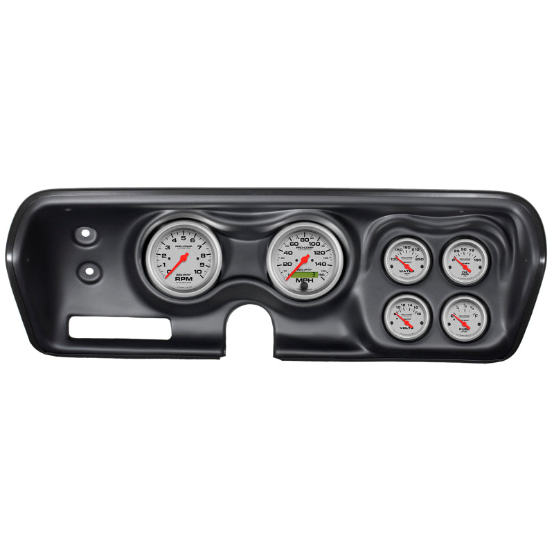 Autometer Ultra-Lite Kit 71-74 Charger/ GTX/ Road Runner Armaturenbrett-Kit 6-teilig Drehzahlmesser/MPH/Kraftstoff/Öl/WTMP/Volt
