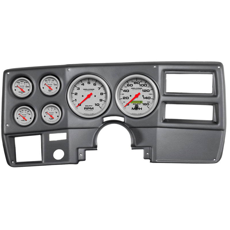 Autometer Ultra-Lite 73-83 Chevy Truck/Suburban Armaturenbrett-Kit 6-teilig Drehzahlmesser / MPH / Kraftstoff / Öl / WTMP / Volt