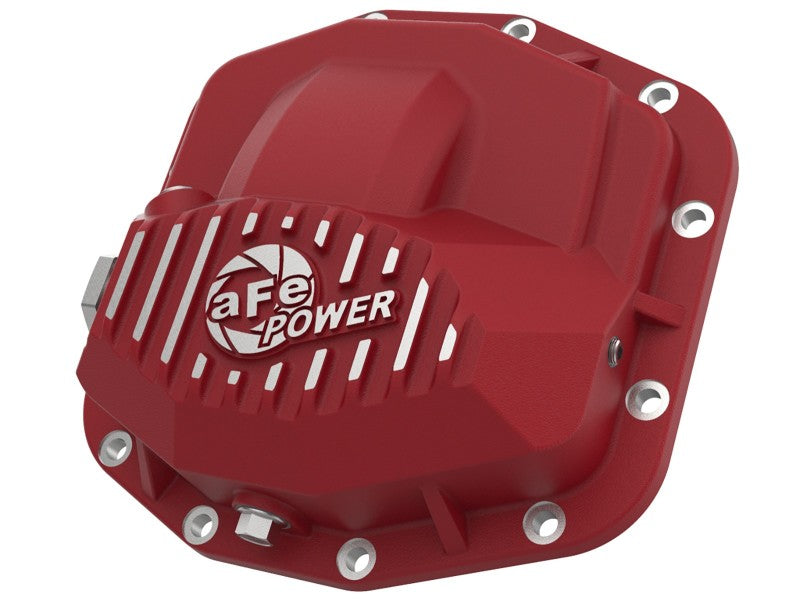 aFe Power Pro Series Vorderachsdifferentialabdeckung, rot, mit bearbeiteten Lamellen, 18–19 Jeep JL (Dana M210)