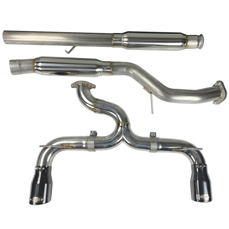 Injen 16–18 Ford Focus RS, 3 Zoll Cat-Back-Edelstahlauspuff mit 4 Zoll schwarzen Chromspitzen