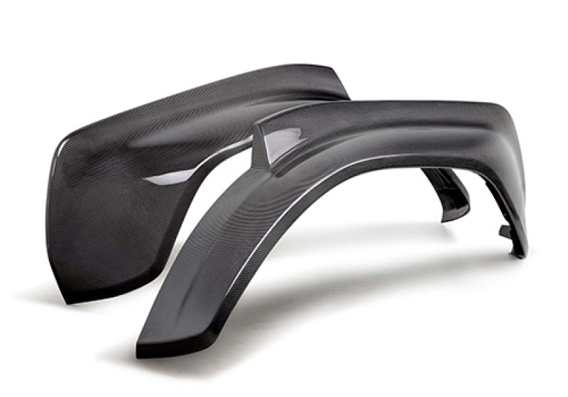 Ford Racing 22–24 Bronco Raptor Carbonfaser-Kotflügelverbreiterungssatz hinten – glänzend
