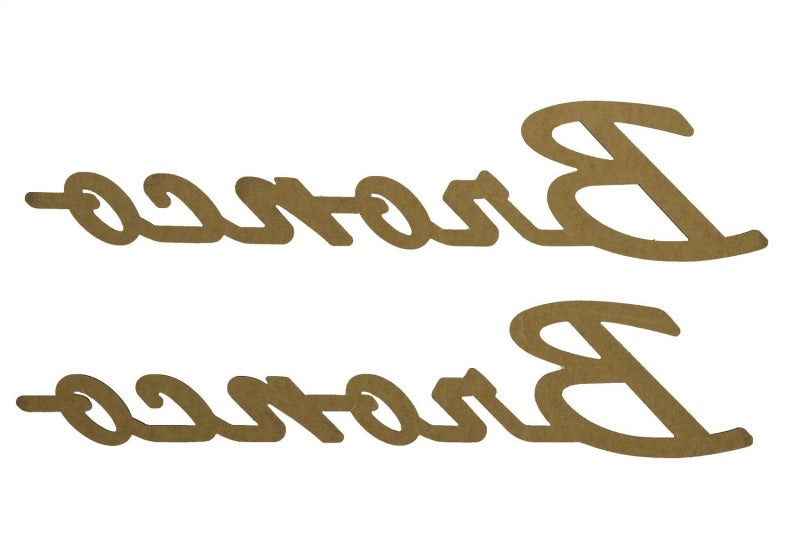 Ford Racing 21–24 Bronco Classic Script Kotflügelabzeichen-Kit – Schwarz glänzend