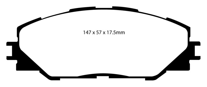 EBC 09-10 Pontiac Vibe 2.4 2WD Yellowstuff Bremsbeläge vorne