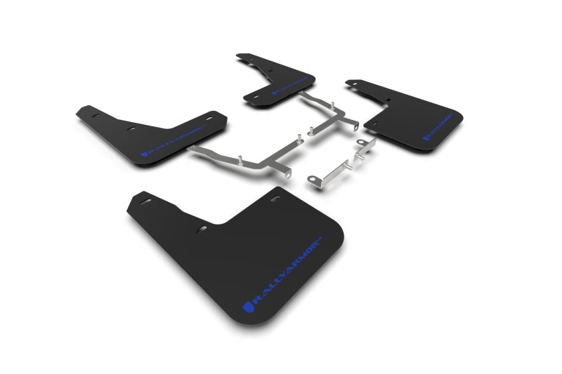 Rally Armor 19-25 Ford Focus ST MK4 Schwarzer UR-Schmutzfänger mit blauem Logo