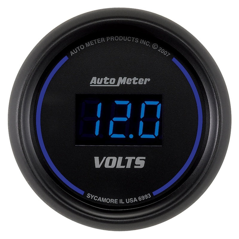 Autometer Cobalt Digital 52,4 mm schwarzes Voltmeter