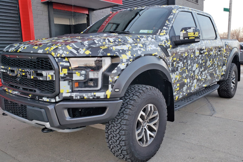 Rally Armor 17-20 Ford F-150 Raptor Gen 2 Schwarzer UR-Schmutzfänger mit dunkelgrauem Logo
