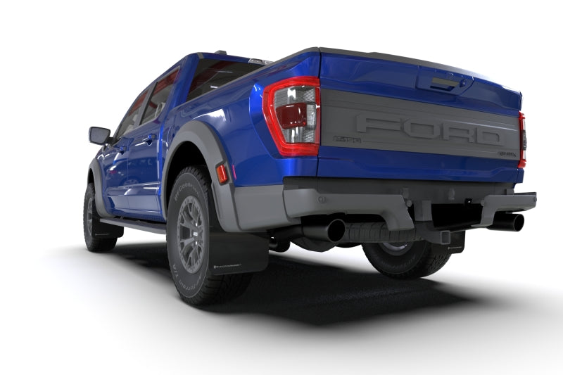 Rally Armor 21-25 Ford F-150 Raptor Gen 3 Schwarzer UR-Schmutzfänger mit rotem Logo