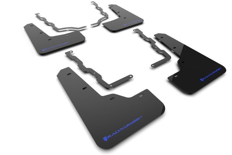 Rally Armor 20-25 Ford Puma ST Schwarzer Schmutzfänger mit blauem Logo