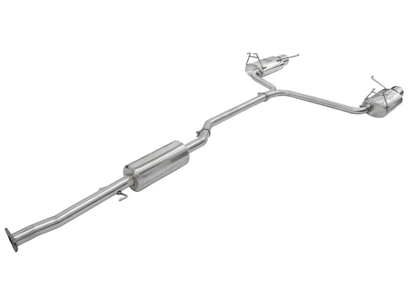 aFe Takeda Auspuff 2,25 Zoll bis 2 Zoll Durchmesser 304SS Cat-Back mit polierten Spitzen 08-12 Honda Accord Coupé V6 3,5 l