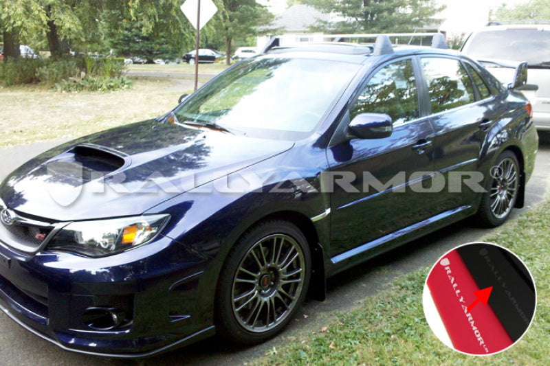 Rally Armor 11-14 Subaru WRX/STI (nur Limousine) Schwarzer UR-Schmutzfänger mit grauem Logo