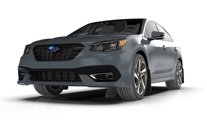 Rally Armor 20–25 Subaru Legacy, schwarzer UR-Schmutzfänger mit grauem Logo