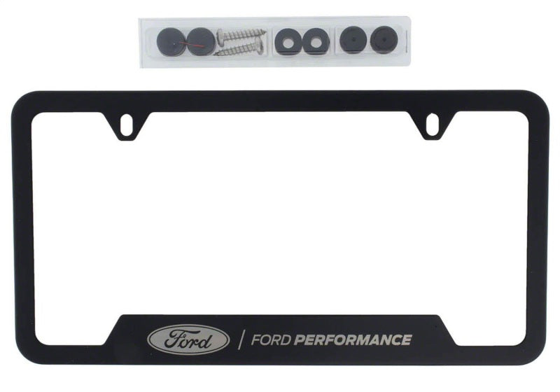 Ford Racing Edelstahl Ford Performance Nummernschildrahmen - Schwarz