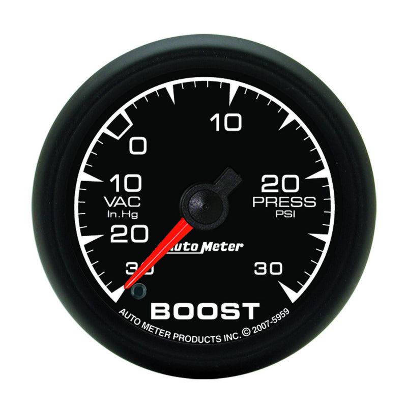 Autometer ES 52 mm elektronisches Vollhub-Vakuum-/Ladedruckmessgerät, 30 Zoll Hg-Vac/30 PSI