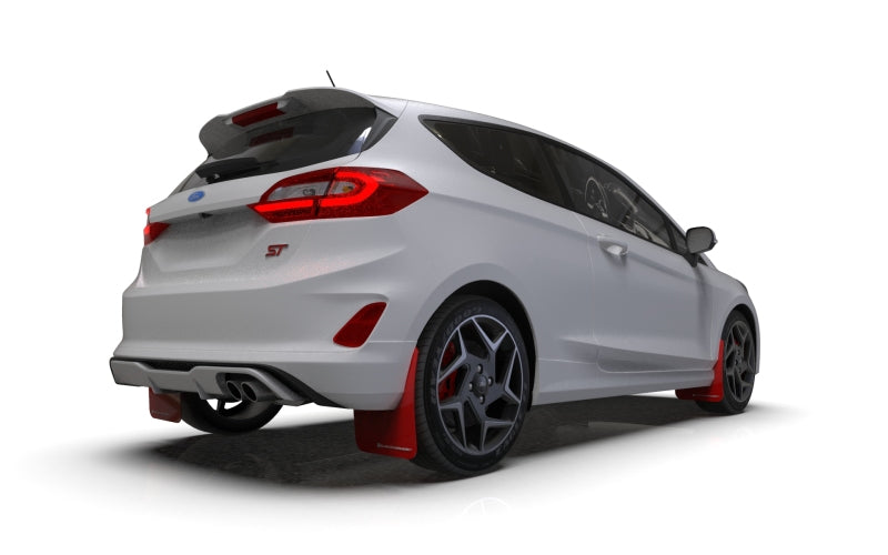 Rally Armor 18-23 Ford Fiesta ST MK8 Roter UR-Schmutzfänger mit weißem Logo