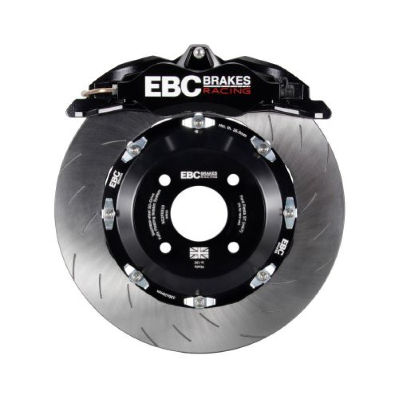 EBC 06–15 Mazda Miata MX5 (NC) Schwarze Apollo-4-Bremssättel, 330 mm Rotoren, Big Brake Kit vorne