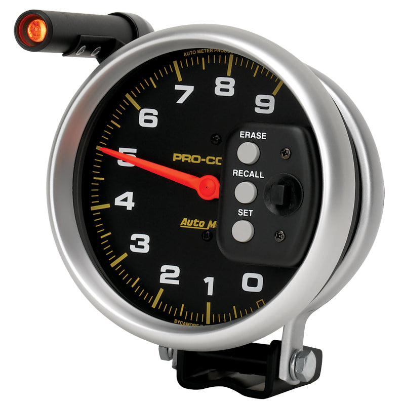 AutoMeter Drehzahlmesser, 5 Zoll, 9.000 U/min, Sockel mit Quick Lite und Peak Memory Pro-Comp